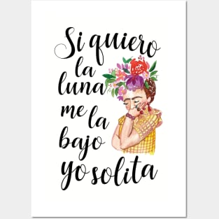 Mexican Art Lovers Frida Watercolor Flowers Posters and Art